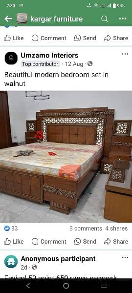 Double bed / Brass bed / bed set / furniture for sale 5