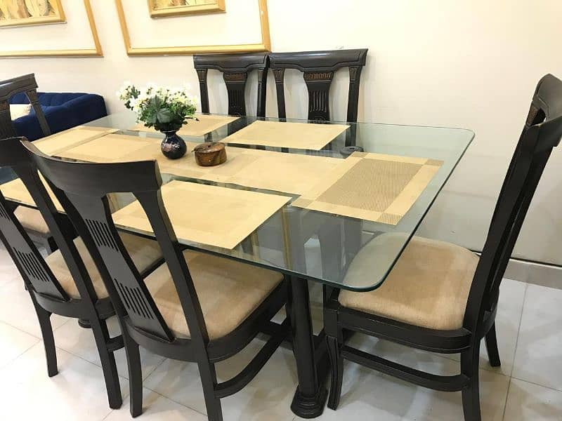 Dining table set 6 chairs 0