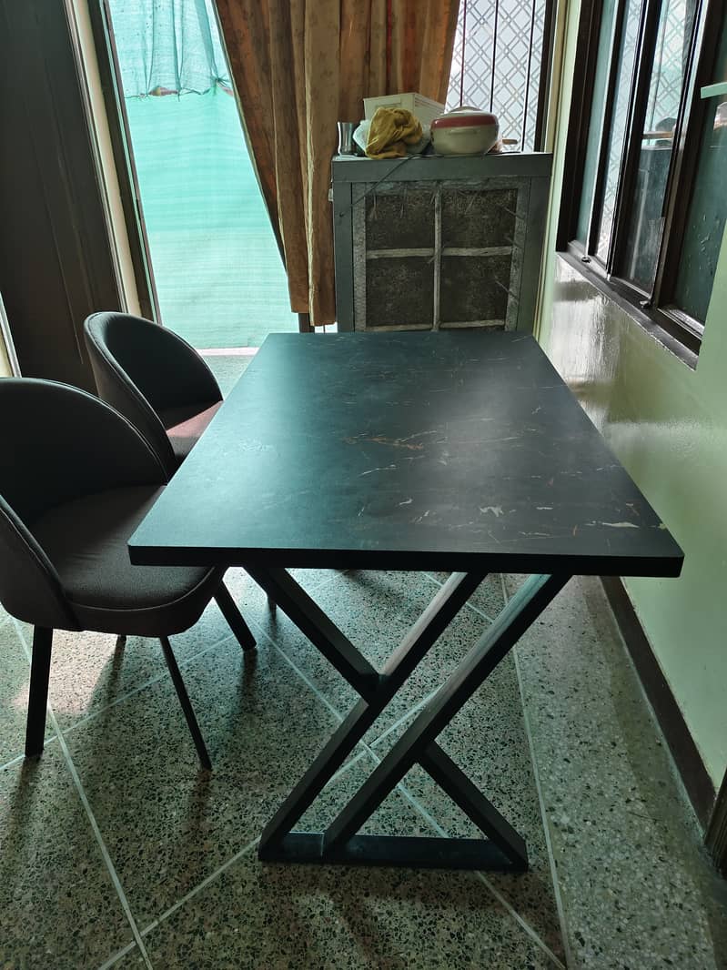 Dining Table with four heavy duty chairs (Almost brand new) 4