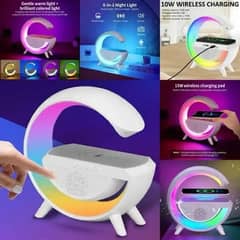 RGB Light Bluetooth Speaker with wireless charging and clock Brand new