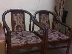 orginal wooden chair pair 0