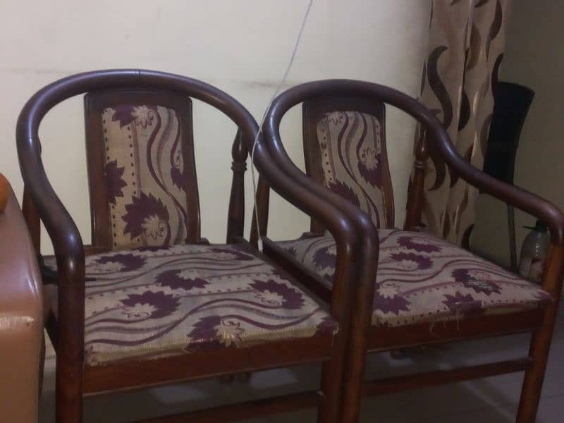 orginal wooden chair pair 0