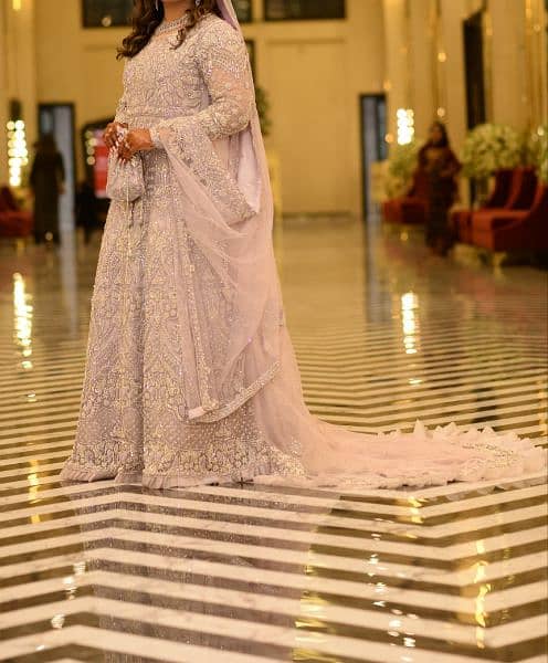 bridal maxi | wedding dress | lilac colour| 1