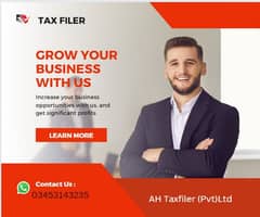 TAX RETURN,GST,FILER,SRB,NTN,SALE TAX,SECP,TRADEMARK,LLC INCORPORATION