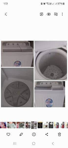 super aisa ki washing machine ha double ha wash and spinner dono han 0