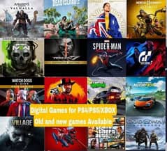 PS4/PS5 Games (Not Disc) Available