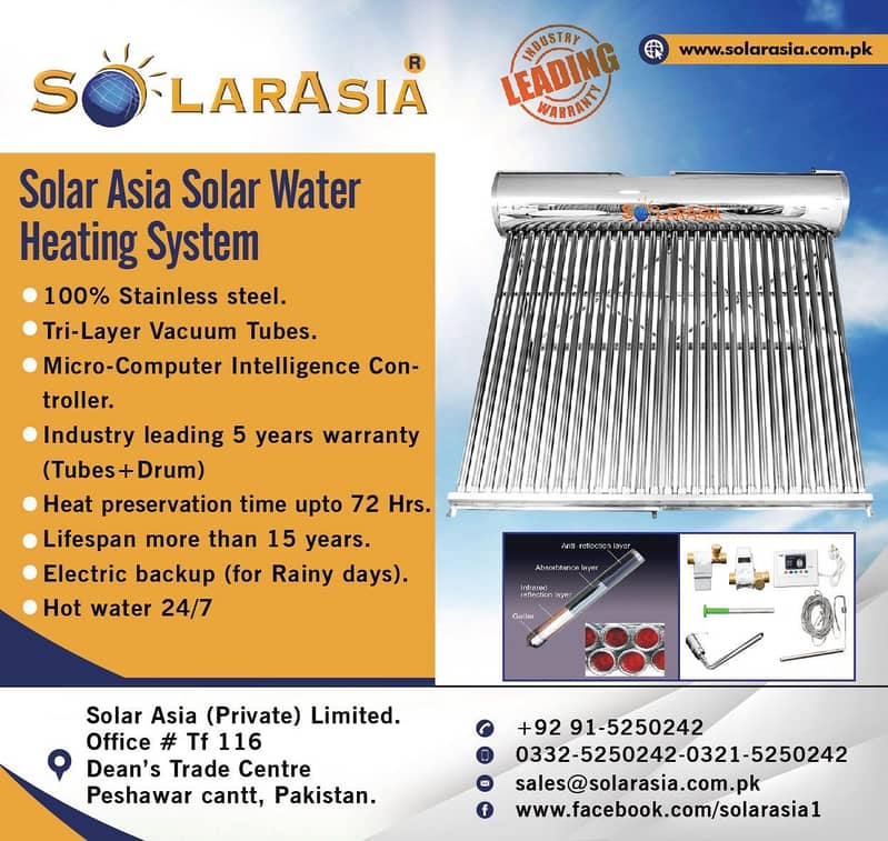 Book Solar Asia Solar Geyser 150 Liter 10 Yrs Warranty 100% SS 6