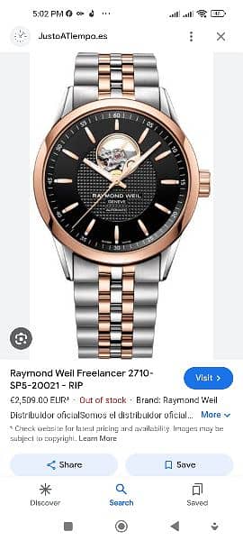 Raymond weil Geneve (Swiss watch) 12