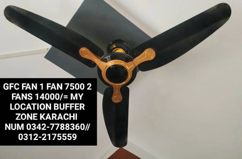 GFC 5 FANS PURE COPPER WINDING ACDC NHI HAI YA 220WATT FAN 03427788360 3