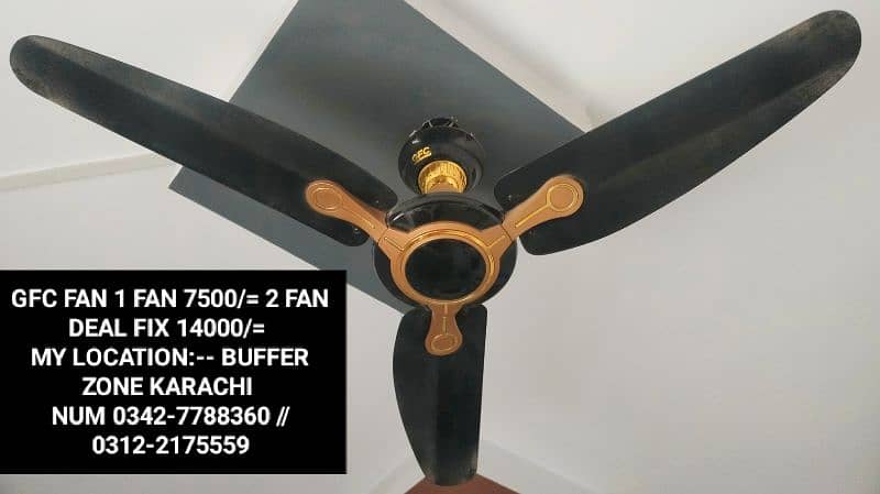 GFC 5 FANS PURE COPPER WINDING ACDC NHI HAI YA 220WATT FAN 03427788360 8