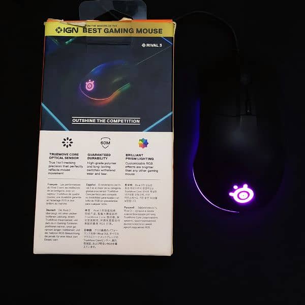 Steelseries rival 3 gaming mouse 6