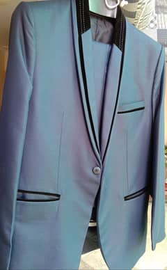 Blue pant coat, Dress, 2 piece dress men