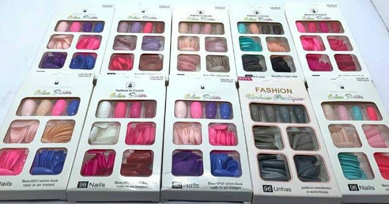 Beautiful Colors 96 piece nails Pack Rs 380 each pack 0