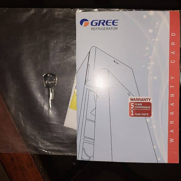 GREE fridge total original 1 year used warranty card 5