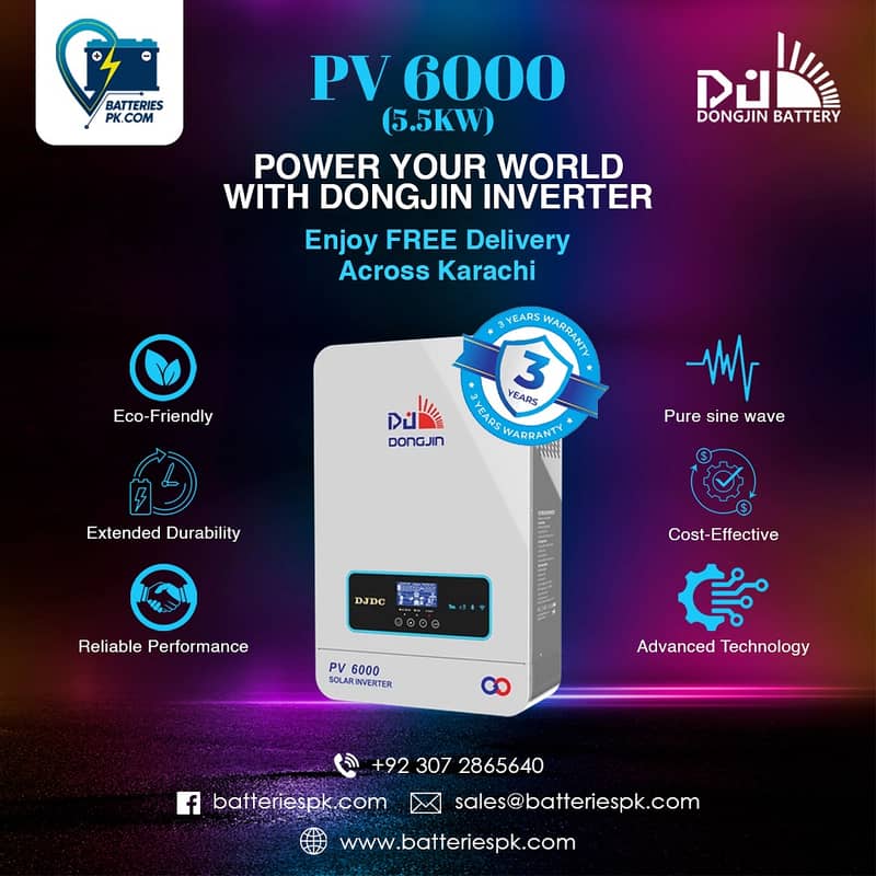 Dongjin Hybrid Inverter PV6000 (5.5KW) 48V 0