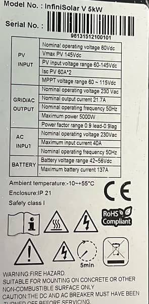 inverex infini hybrid 5KW 3