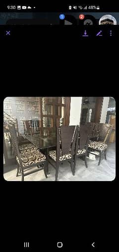 wooden dinning table with chairs