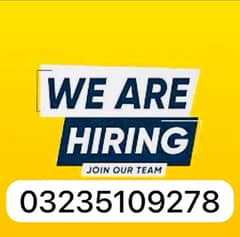 Need Staff Male Female & Student (Offer)