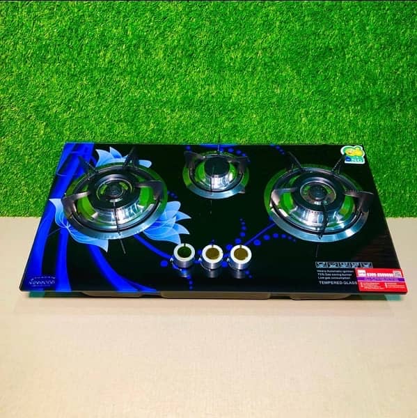 3 Burner Auto Glass Model 3 China Stove 0