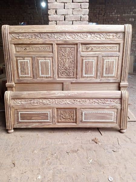 #Chinioti bed#wooden double bed set#king bed#Chinioti Carving bed set 13