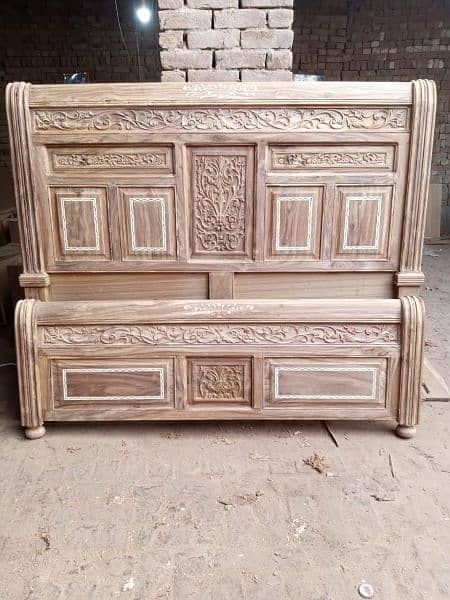 #Chinioti bed#wooden double bed set#king bed#Chinioti Carving bed set 17