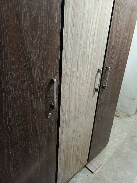 3 door kids cupboard in lasani wood 7