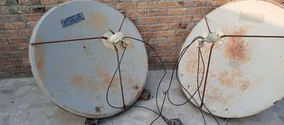 4 Feet Two Dish Antennas With 02 Receiver Sets