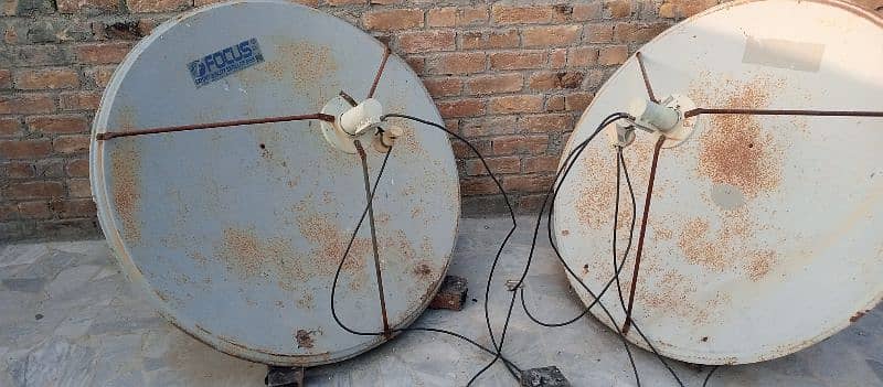 4 Feet Two Dish Antennas With 02 Receiver Sets 0