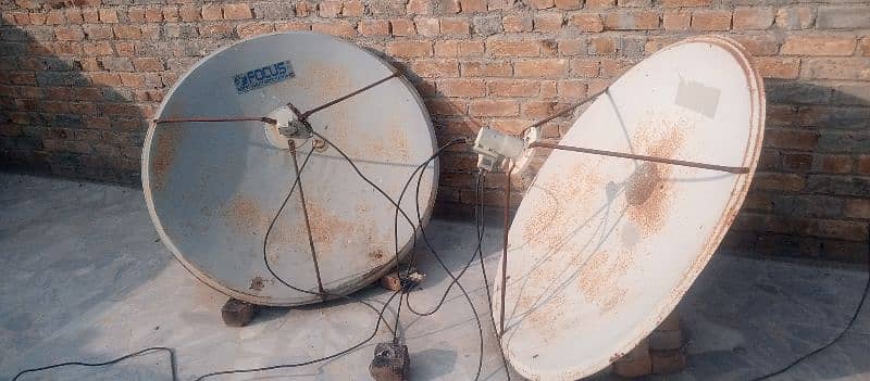 4 Feet Two Dish Antennas With 02 Receiver Sets 1