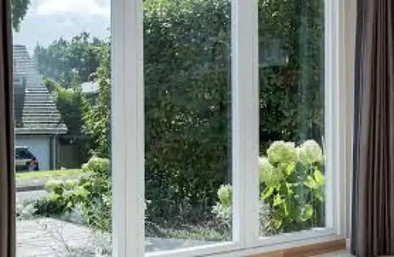 double glaze upvc window openable door 12mm glass partition touch 12