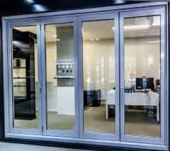 double glaze aluminium window openable door 12mm glass partition paper