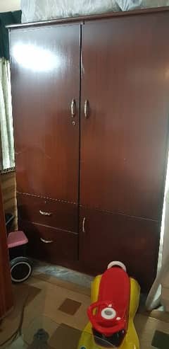 Spacious 2-Section Wardrobe with Drawers and Compartment - Great Condi