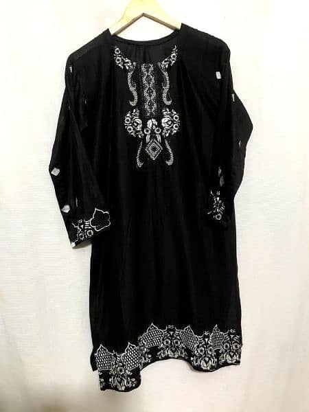 1 pcs women stitched lawn embroidered shirt 1