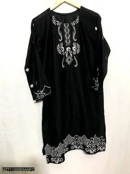 1 pcs women stitched lawn embroidered shirt 2