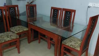 Dining Table with Six Chairs