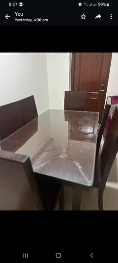 Dining table with 6 chairs