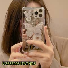 I phone back case only-cute mirror Butterfly Design