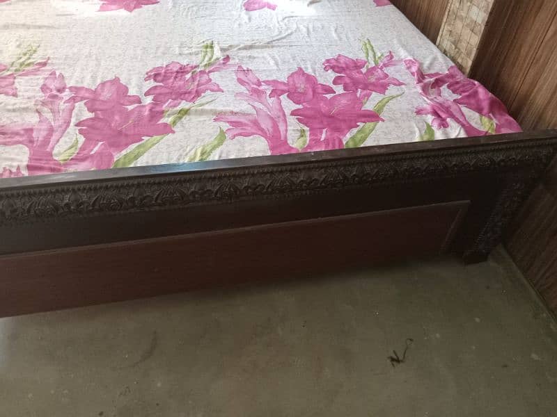 wooden bed urgent sale 4