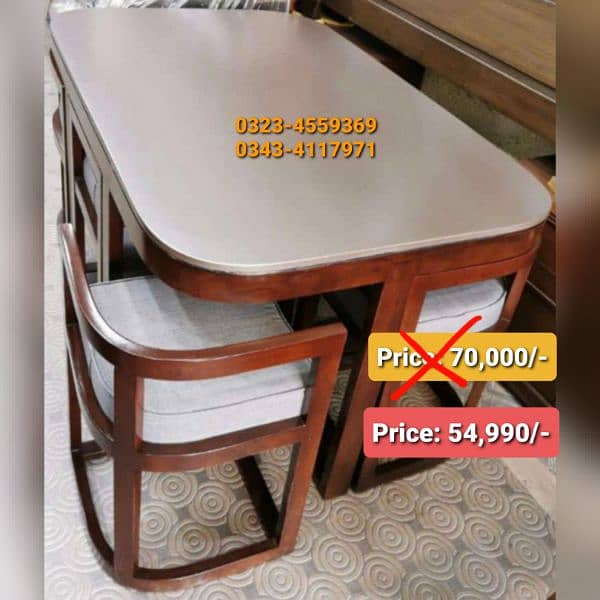 Smart dining table/round dining table/4 chair/6 chair/dining table 4