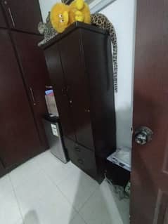 Dark Brown Wooden Wardrobe 0