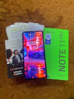 Infinix note 11 pro pin pack With box Warranty cards