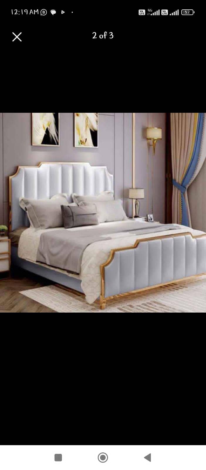 Velvet poshish bed / bedset / double bed / king size bed / 10