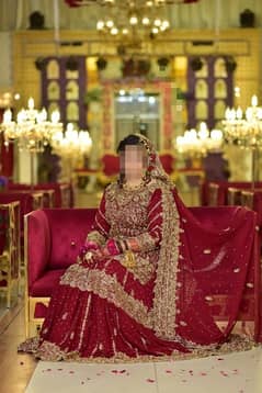 Bridal Lehnga in deep mehroon color