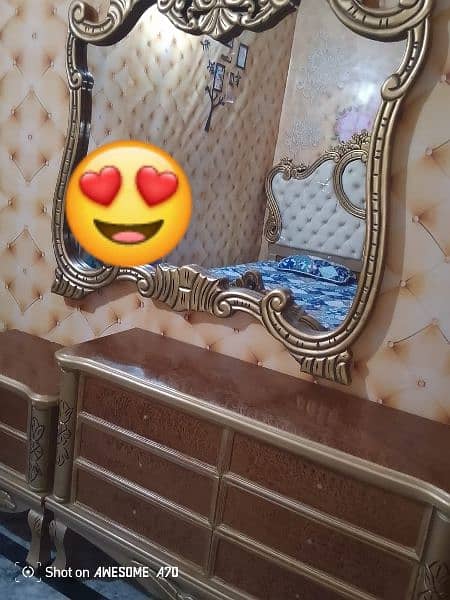 Urgent for sale|king size bed, 2 side table, 1 dressing table 6