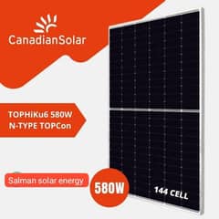 Canadian solar panels 580 watt bifacial new stock