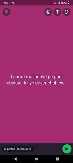 lahore me indrive py gari chlane k liye driver chaheye