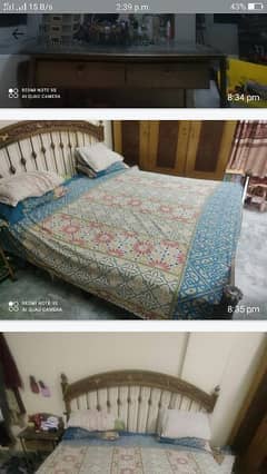 king bed with matterss and  2 side table