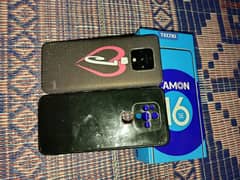 Tecno camon 16 se 6 128 with original box 10by9 condition officially 0