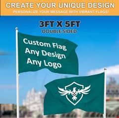 Custom Flag 3x5 FT for Outdoor - Company Flag Your Own Logo/Text