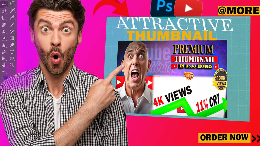 I will design amazing youtube thumbnail that attract viewers 3